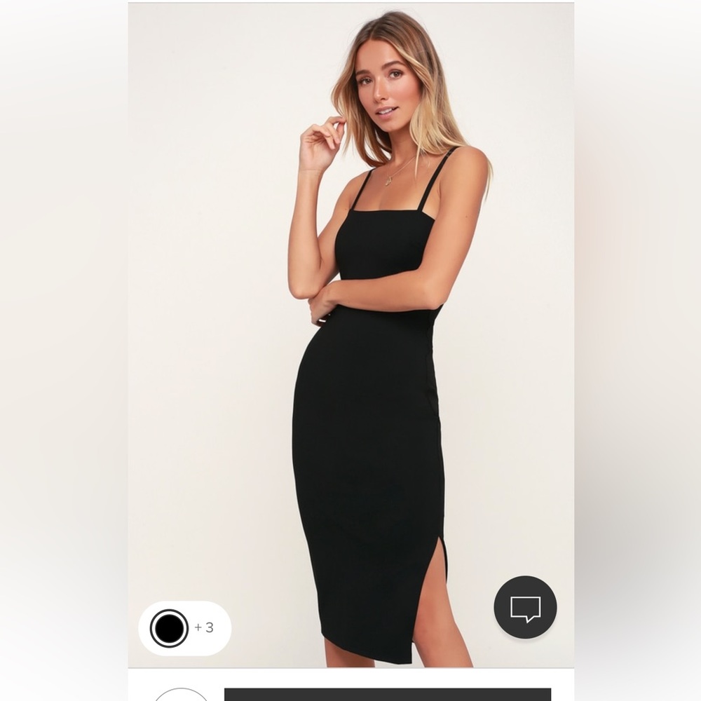 Lulus Black MIDI Dress Small